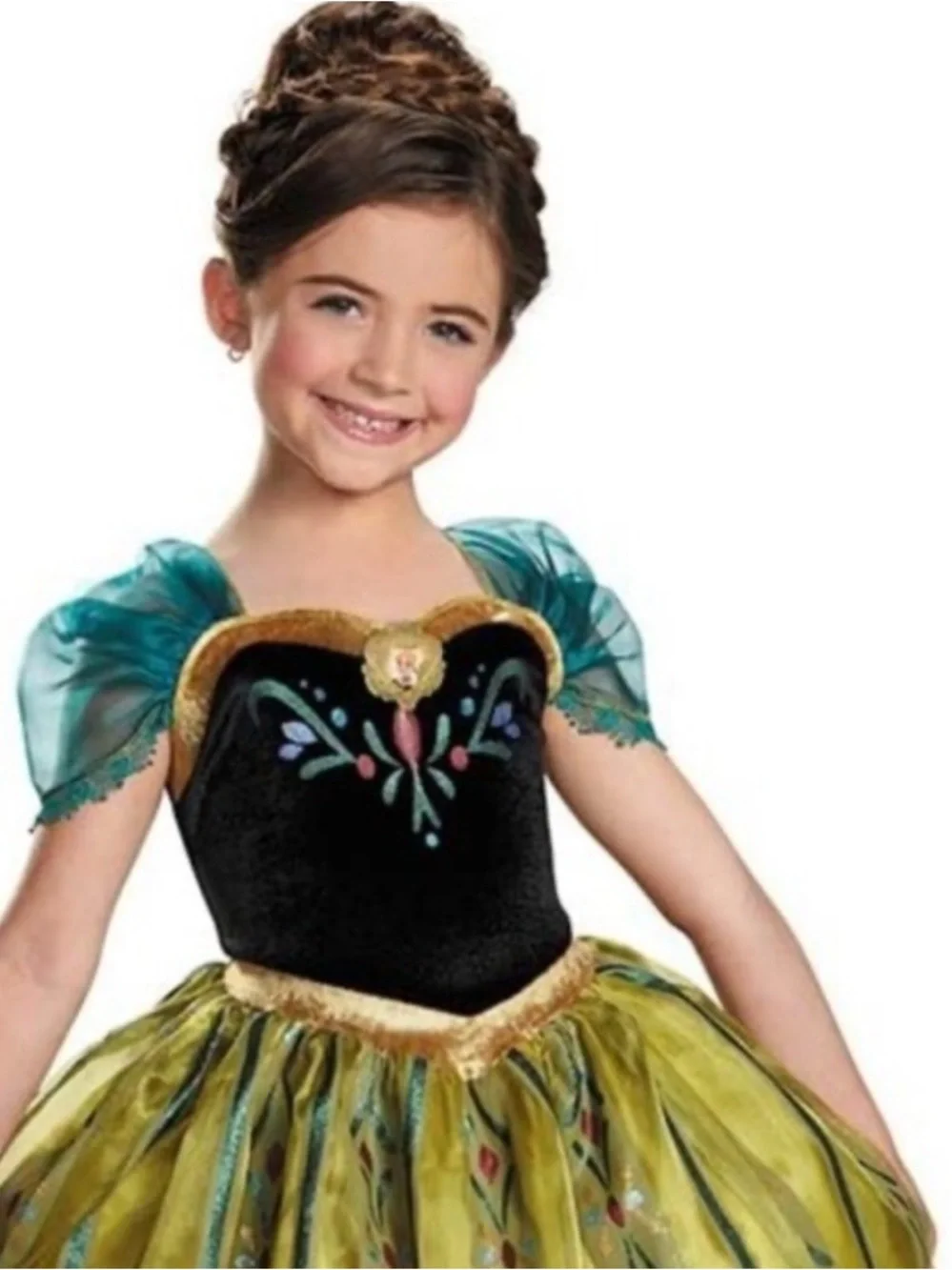 Disney Frozen Anna Coronation Costume Dress Girls Size 4 Princess Halloween